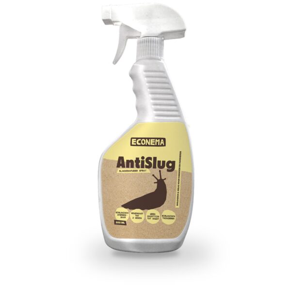 AntiSlug slakkenafweer spray 500 ml, voorkant van de spuitfles