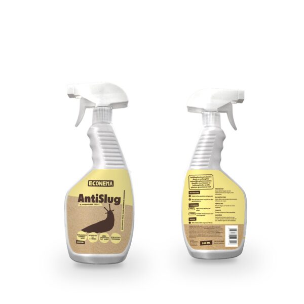 AntiSlug slakkenafweer spray, voor- en achterkant